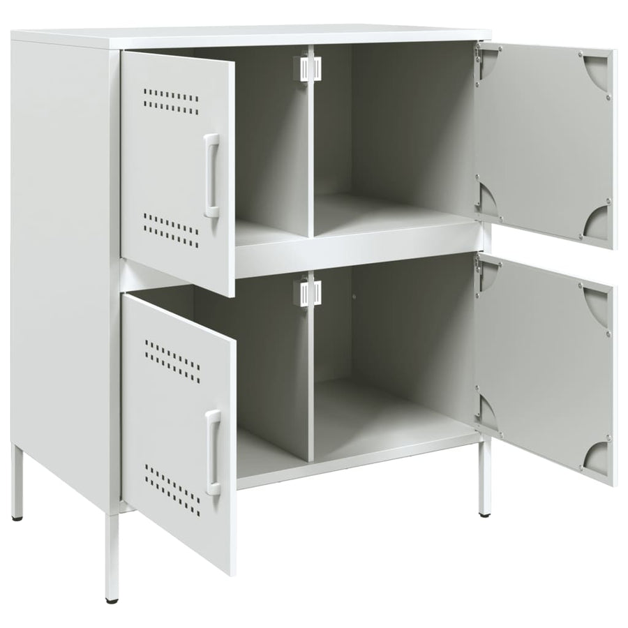 Dressoir 68x39x79 cm staal wit