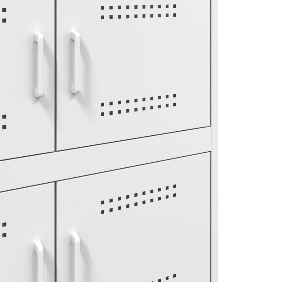 Dressoir 68x39x79 cm staal wit