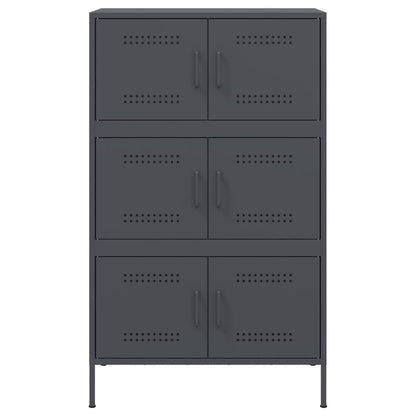 Hoge kast 68x39x113 cm staal antracietkleurig