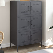 Hoge kast 68x39x113 cm staal antraciet
