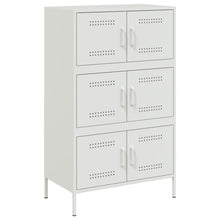 Hoge kast 68x39x113 cm staal wit