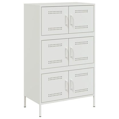 Hoge kast 68x39x113 cm staal wit