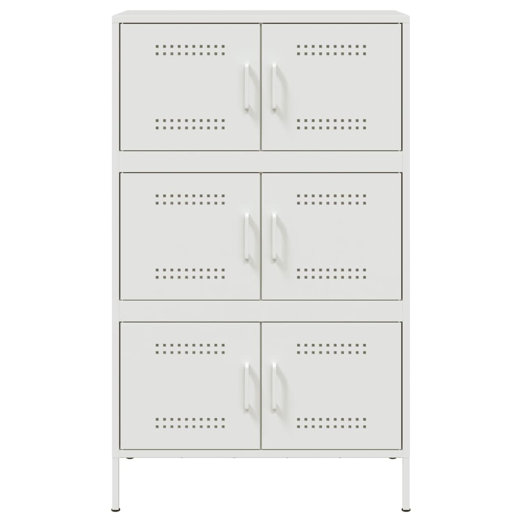 Hoge kast 68x39x113 cm staal wit