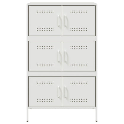 Hoge kast 68x39x113 cm staal wit