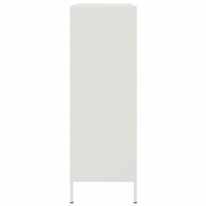 Hoge kast 68x39x113 cm staal wit