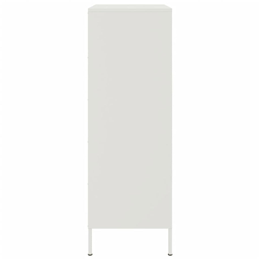 Hoge kast 68x39x113 cm staal wit