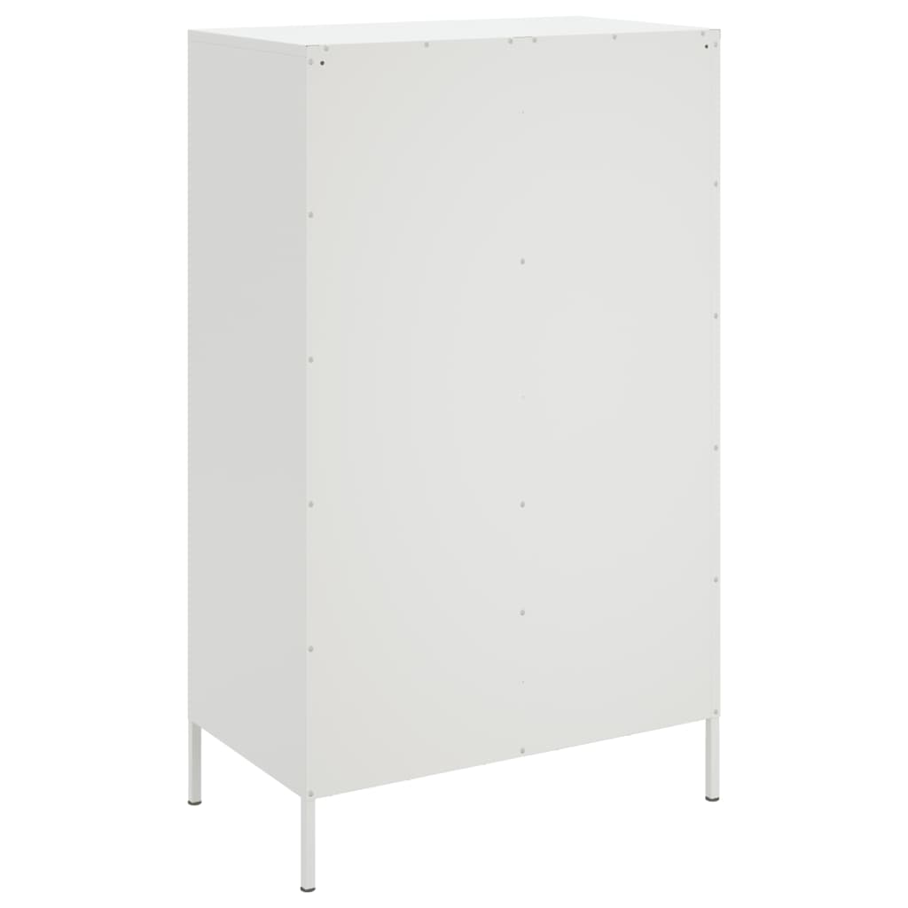 Hoge kast 68x39x113 cm staal wit
