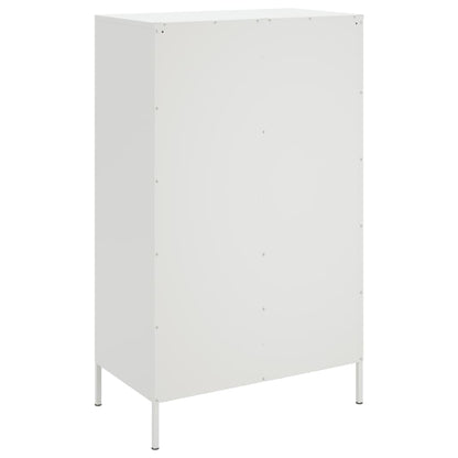Hoge kast 68x39x113 cm staal wit