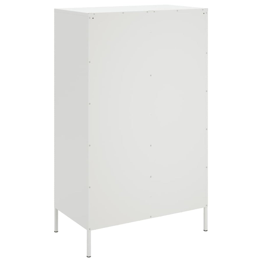 Hoge kast 68x39x113 cm staal wit