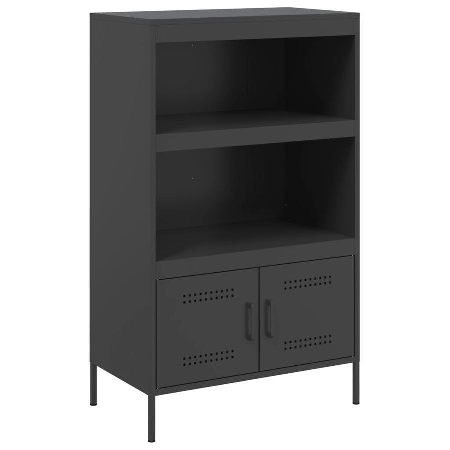 Hoge kast 68x39x113 cm staal zwart