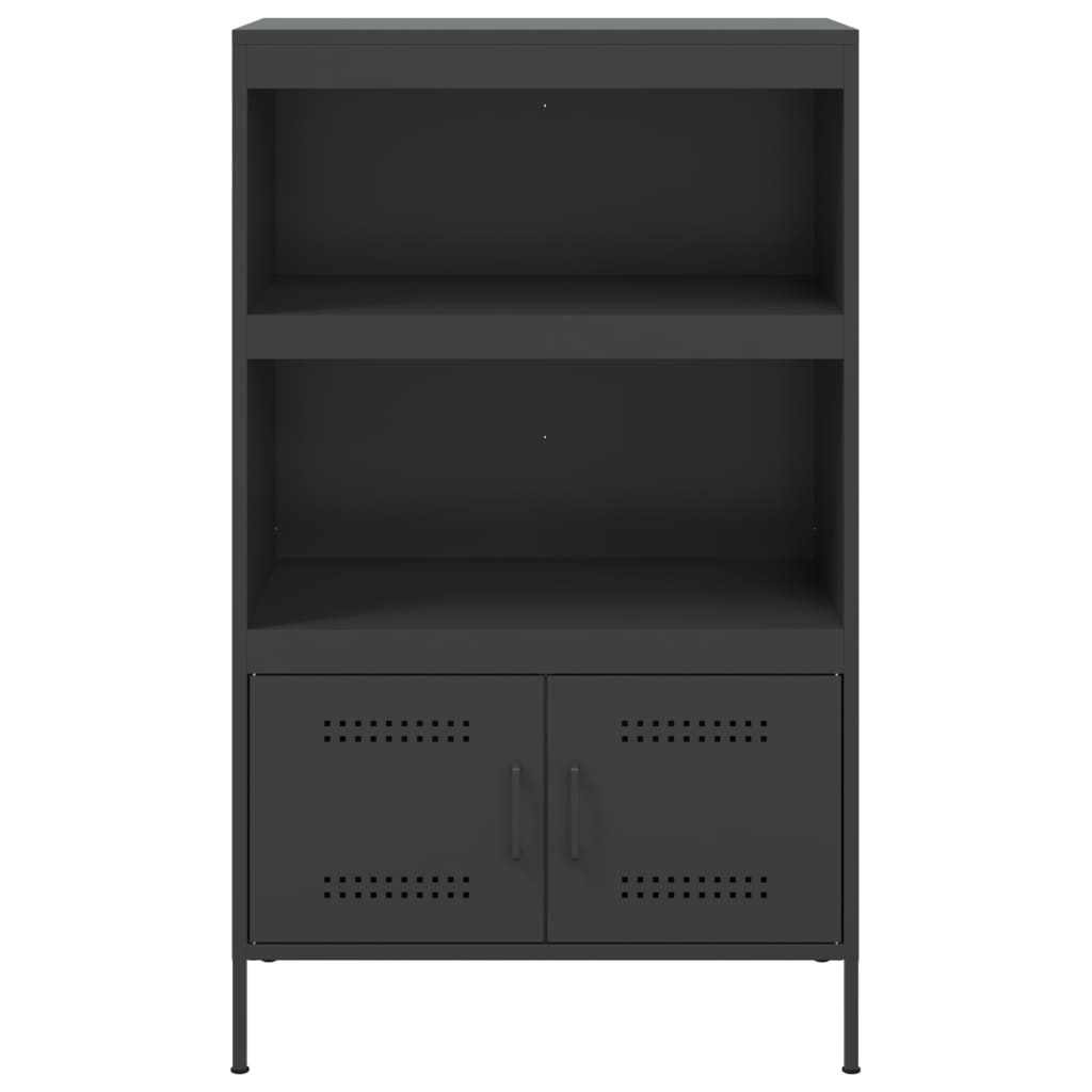 Hoge kast 68x39x113 cm staal zwart