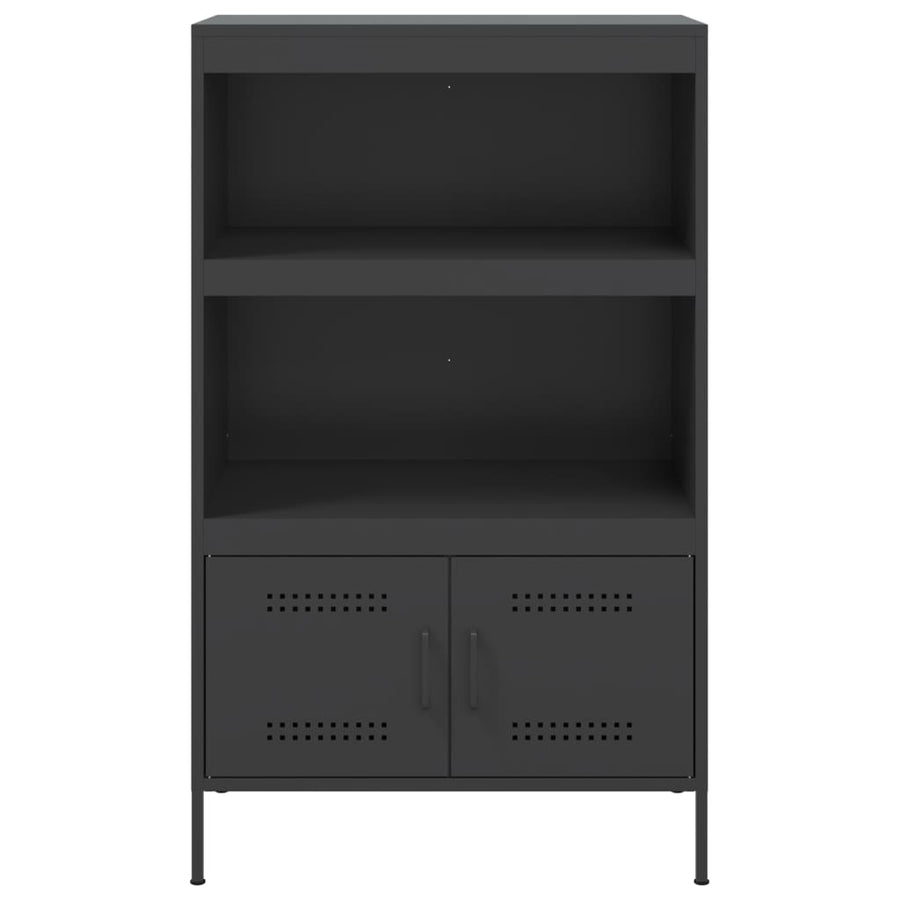 Hoge kast 68x39x113 cm staal zwart