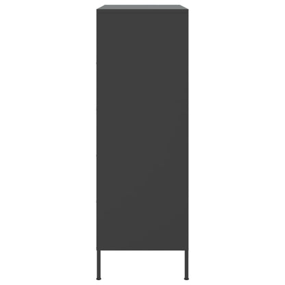 Hoge kast 68x39x113 cm staal zwart