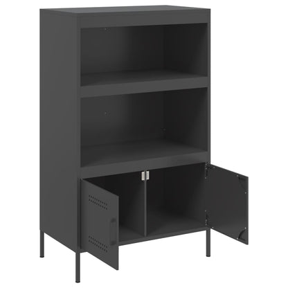Hoge kast 68x39x113 cm staal zwart