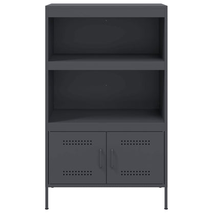 Hoge kast 68x39x113 cm staal antracietkleurig