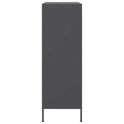 Hoge kast 68x39x113 cm staal antracietkleurig