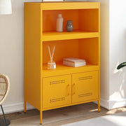 Tall cabinet 68x39x113 cm steel mustard yellow