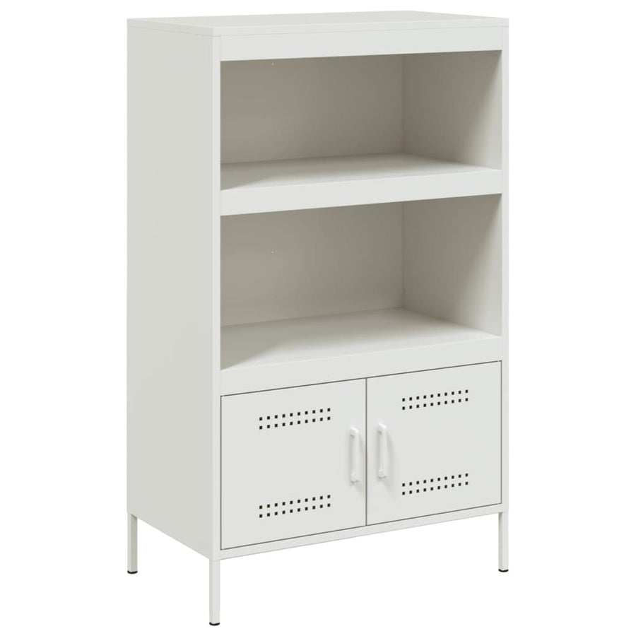 Hoge kast 68x39x113 cm staal wit