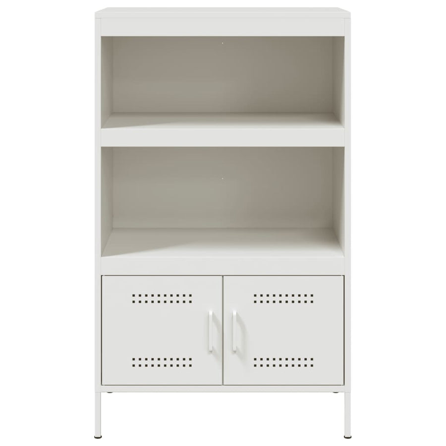 Hoge kast 68x39x113 cm staal wit
