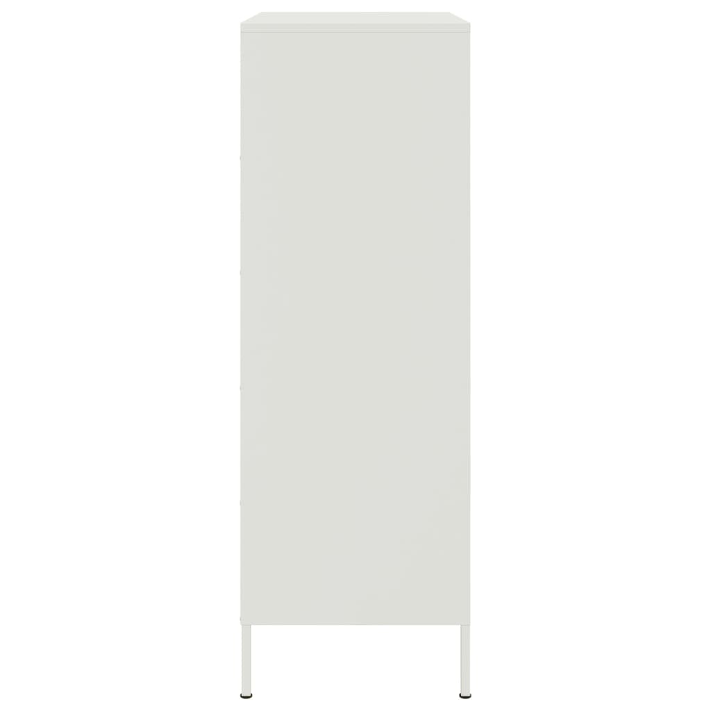 Hoge kast 68x39x113 cm staal wit