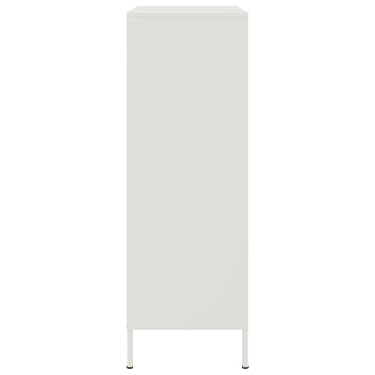 Hoge kast 68x39x113 cm staal wit