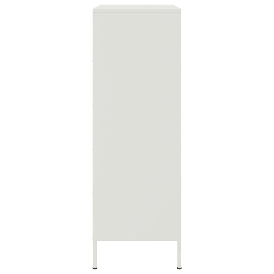 Hoge kast 68x39x113 cm staal wit