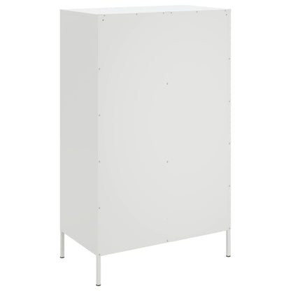 Hoge kast 68x39x113 cm staal wit