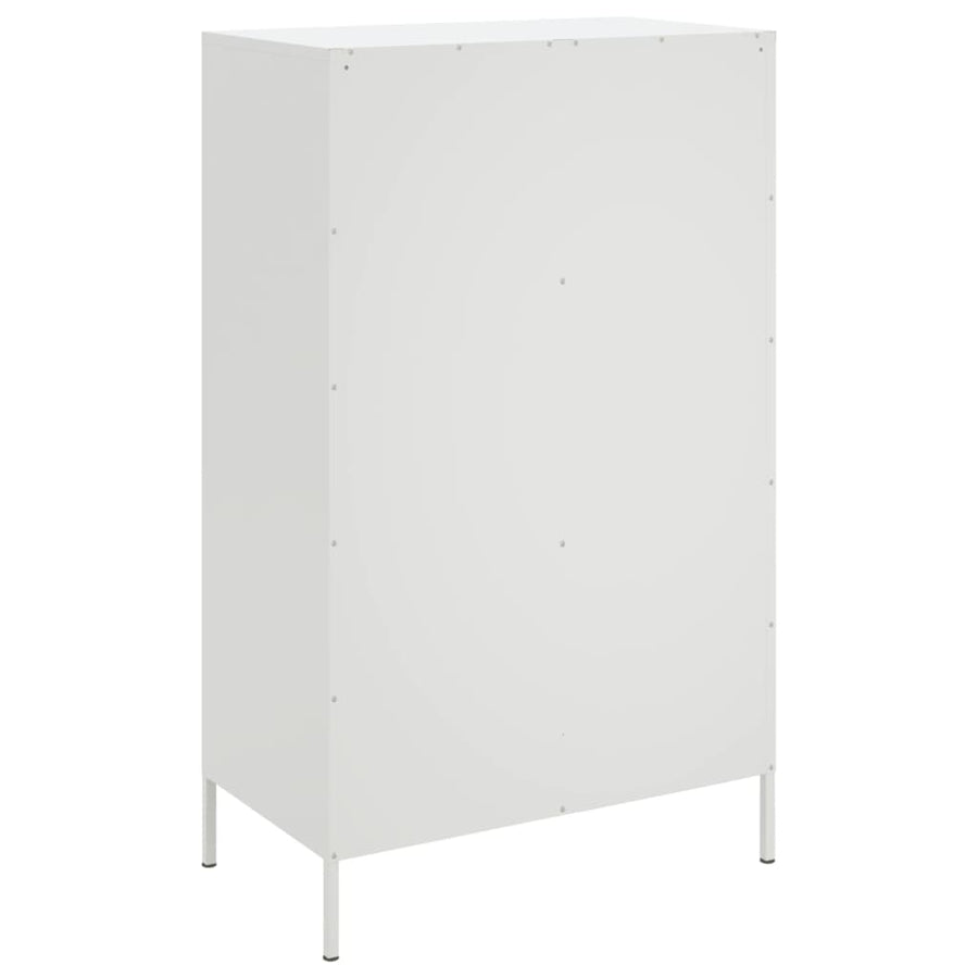 Hoge kast 68x39x113 cm staal wit