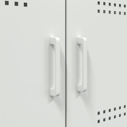 Hoge kast 68x39x113 cm staal wit