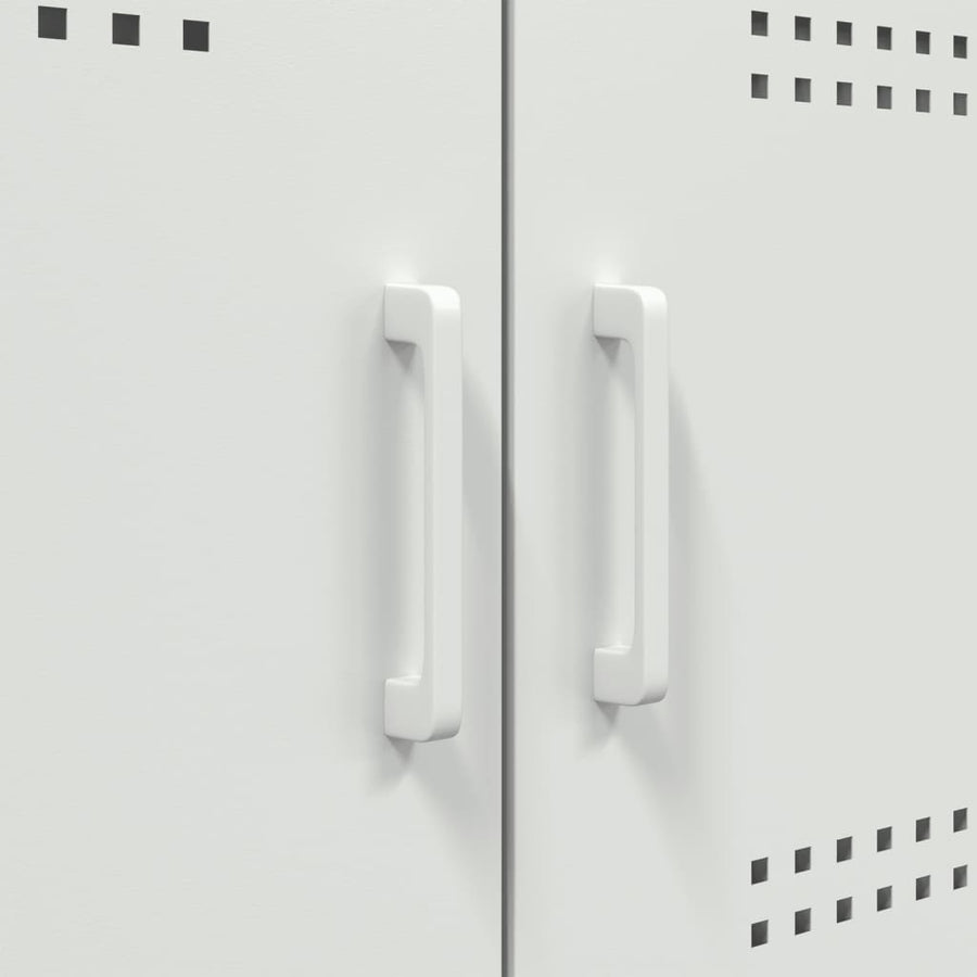 Hoge kast 68x39x113 cm staal wit