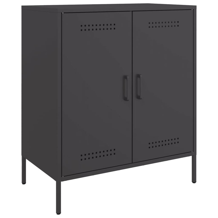 Dressoir 68x39x79 cm staal zwart