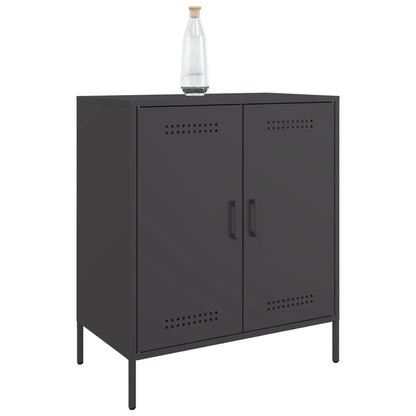 Dressoir 68x39x79 cm staal zwart
