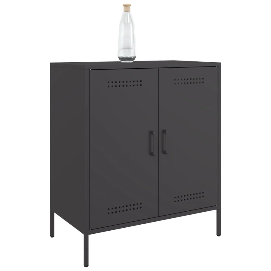 Dressoir 68x39x79 cm staal zwart