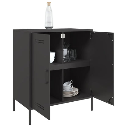 Dressoir 68x39x79 cm staal zwart