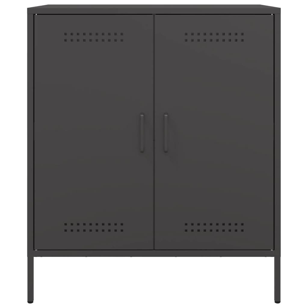 Dressoir 68x39x79 cm staal zwart