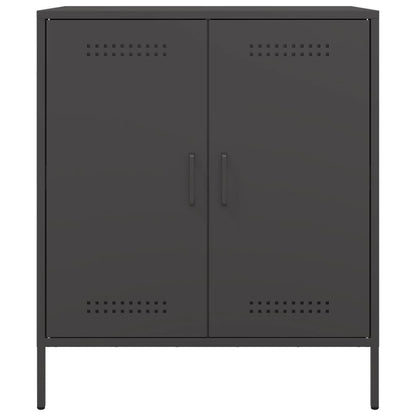 Dressoir 68x39x79 cm staal zwart