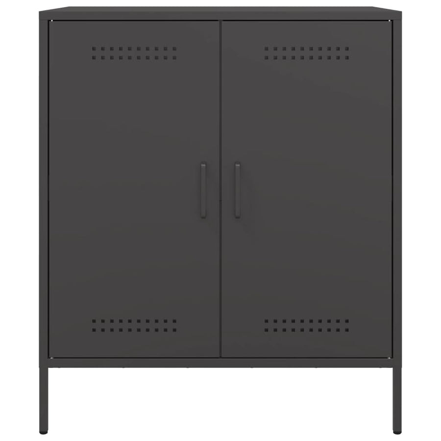 Dressoir 68x39x79 cm staal zwart