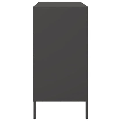 Dressoir 68x39x79 cm staal zwart