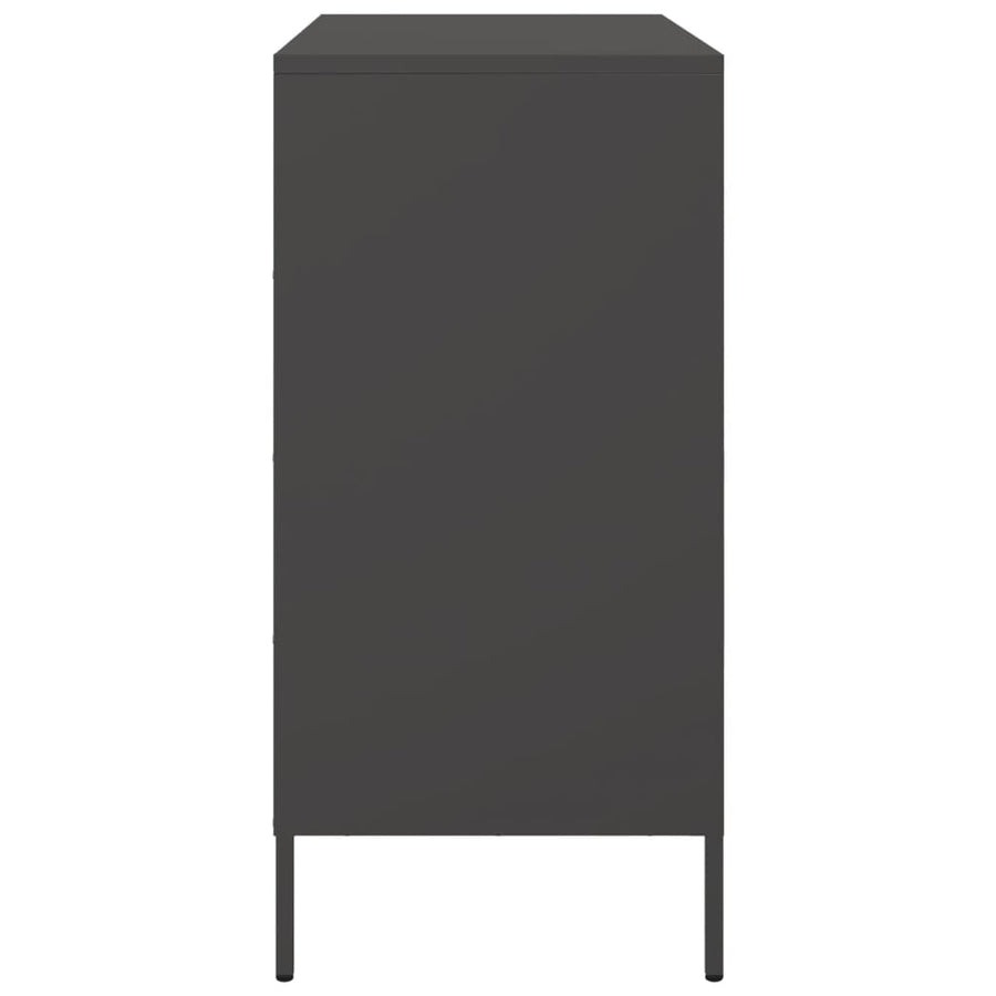 Dressoir 68x39x79 cm staal zwart