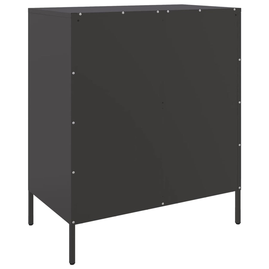 Dressoir 68x39x79 cm staal zwart