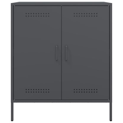 Dressoir 68x39x79 cm staal antracietkleurig