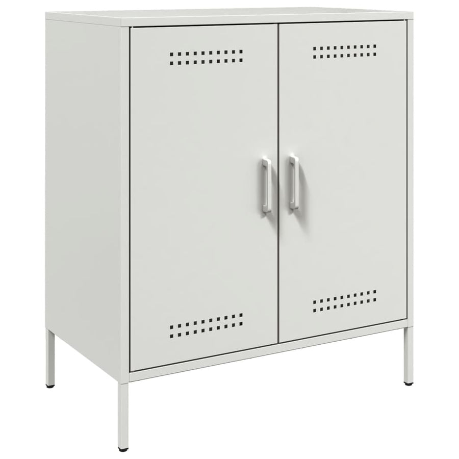Dressoir 68x39x79 cm staal wit