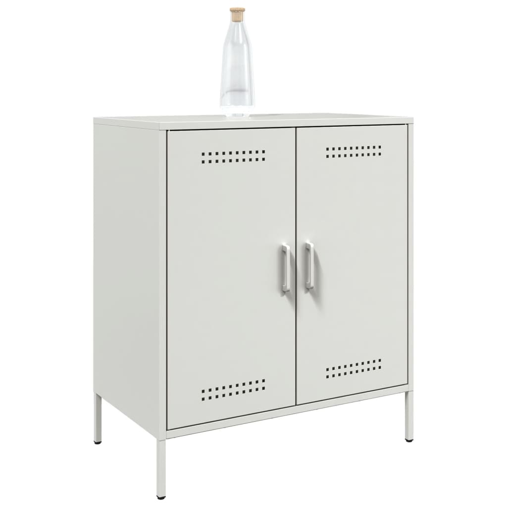 Dressoir 68x39x79 cm staal wit
