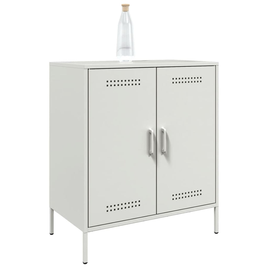 Dressoir 68x39x79 cm staal wit