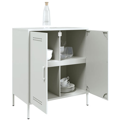 Dressoir 68x39x79 cm staal wit
