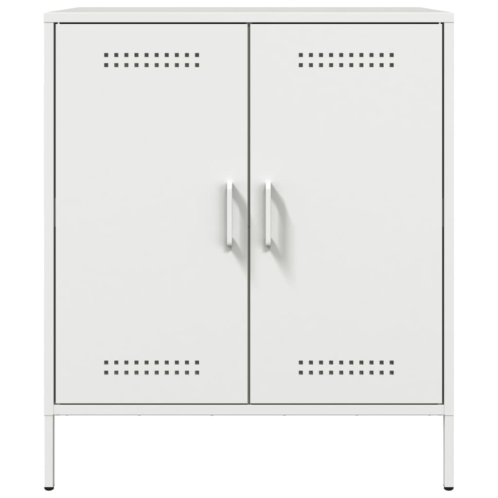 Dressoir 68x39x79 cm staal wit