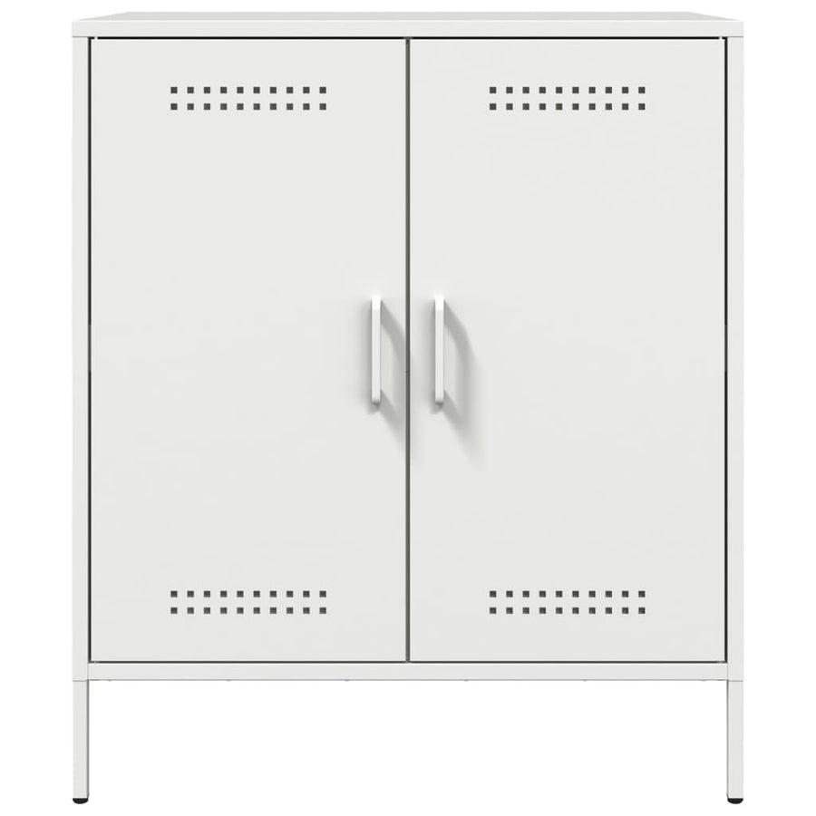 Dressoir 68x39x79 cm staal wit