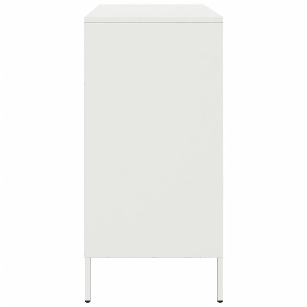 Dressoir 68x39x79 cm staal wit