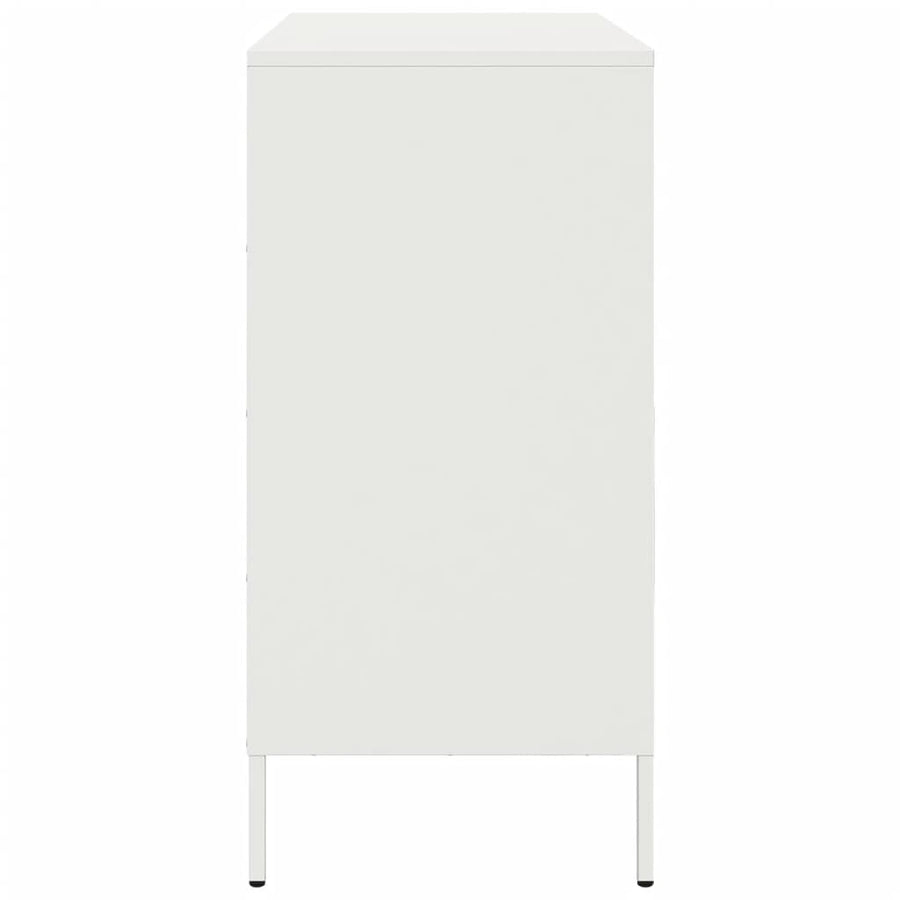 Dressoir 68x39x79 cm staal wit