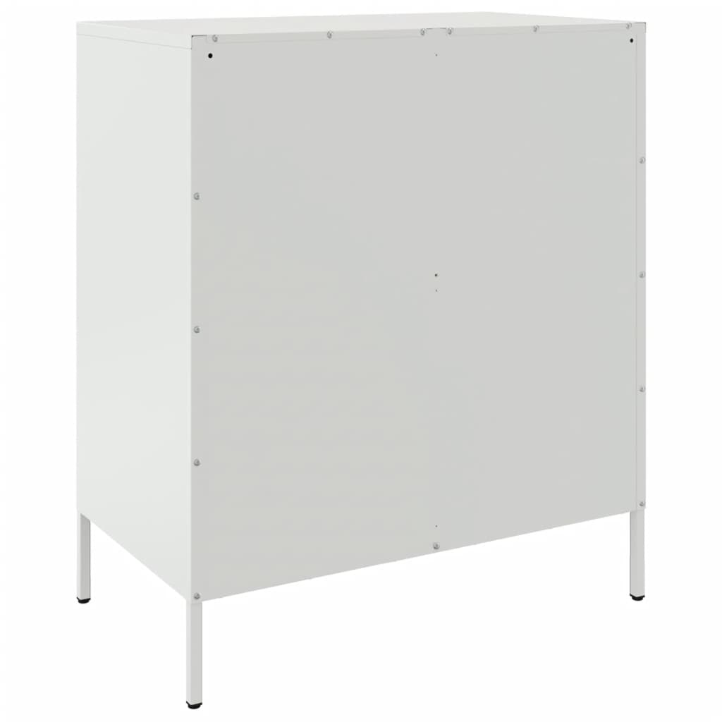 Dressoir 68x39x79 cm staal wit